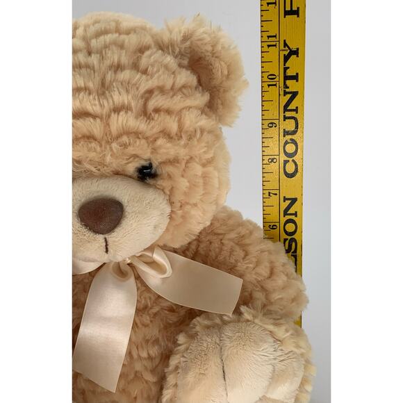 Teddy Bear Stuffed Animal Mai Toi Tan Soft Plush Polyester 13" Cute Cuddly Lovey - Picture 10 of 11